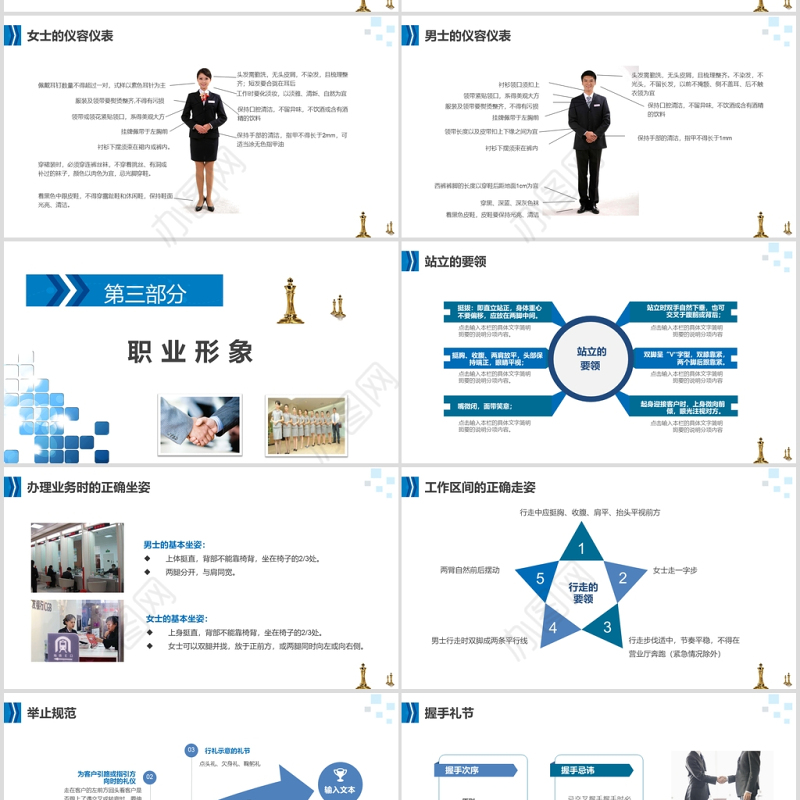 2020银行工作人员礼仪培训PPT模板