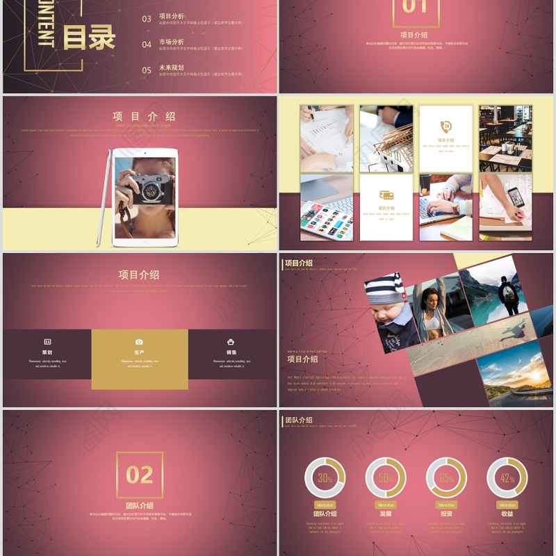 2020高端大气互联网创业计划书PPT模板