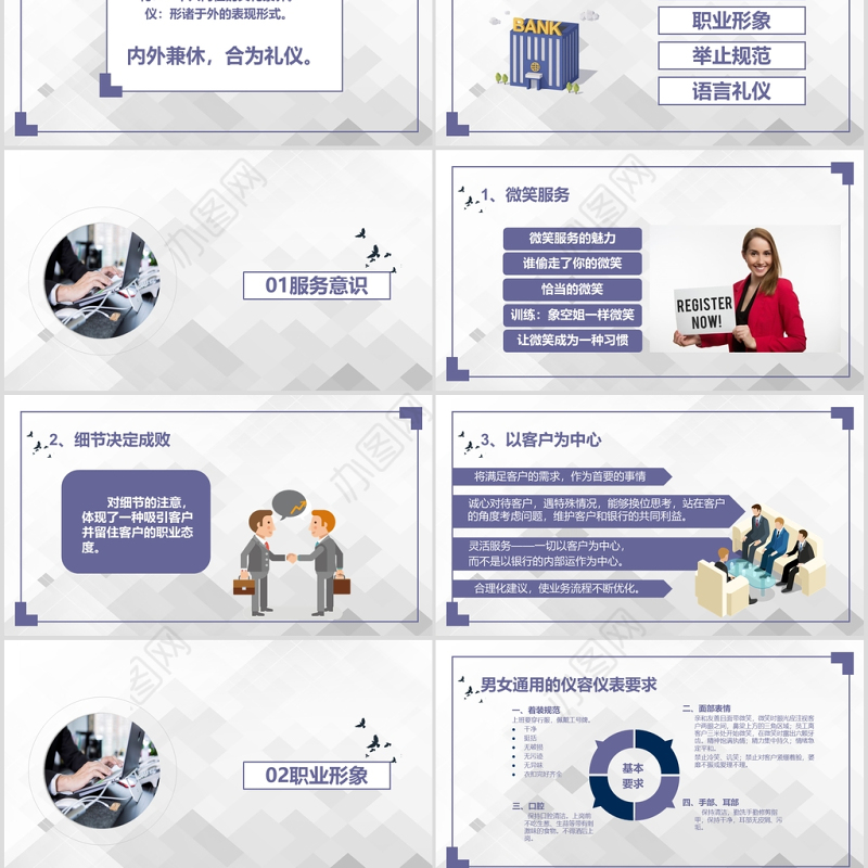 2020银行员工礼仪培训PPT模板