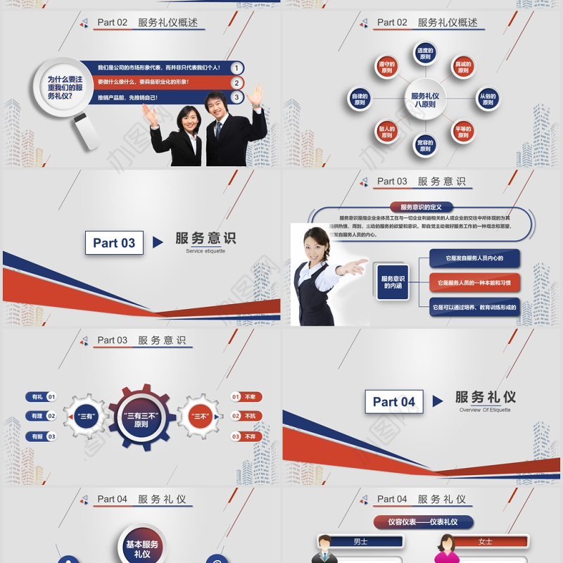 2020营业员基本服务礼仪培训PPT模板