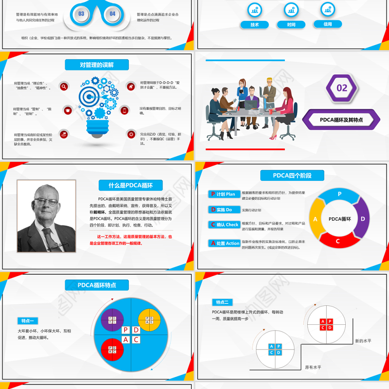 2021彩色PDCA循环及其在管理中的应用PPT
