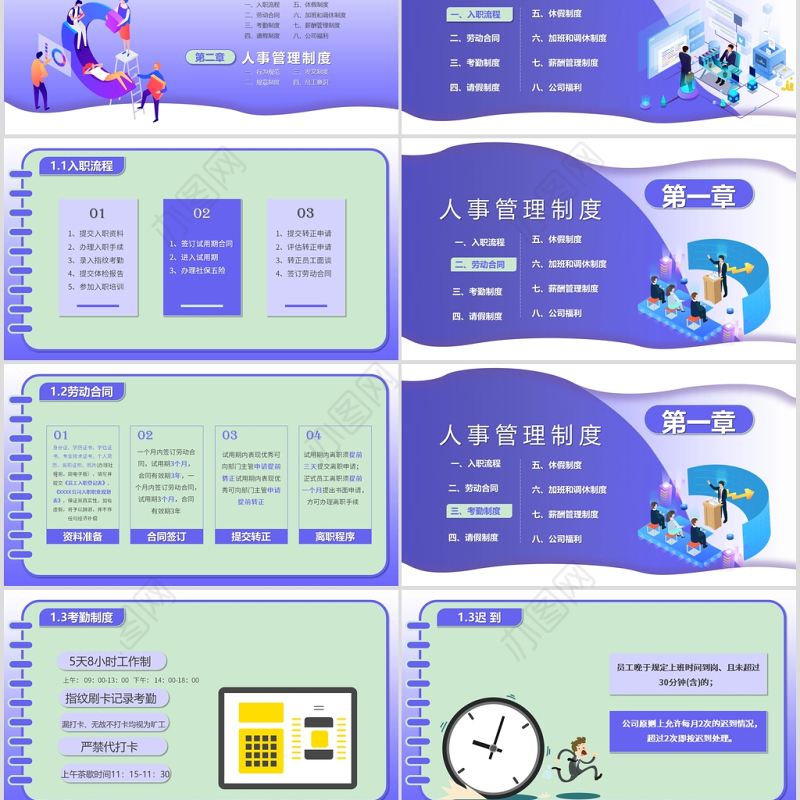 员工入职培训之员工手册PPT模板