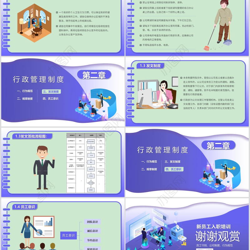 员工入职培训之员工手册PPT模板
