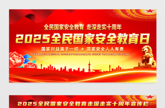 2025全民国家安全教育日十周年宣传展板