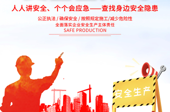 2025蓝色安全生产月海报精美简洁查找身边安全隐患安全生产知识宣传挂画模板