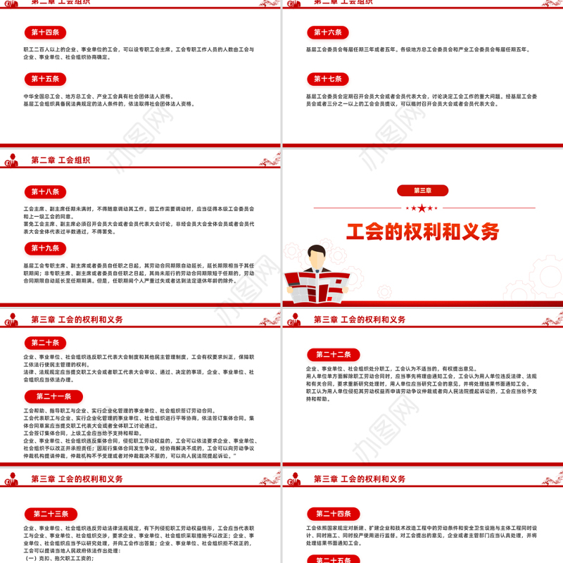 学习《中华人民共和国工会法》PPT法律法规课件下载