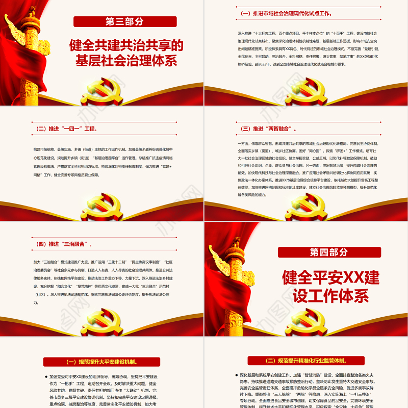 市域社会治理PPT精美实用平安建设及市域治理现代化工作情况报告课件