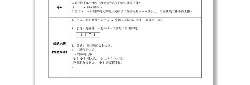 2022i u ü y w教案汉语拼音小学一年级语文上册部编人教版