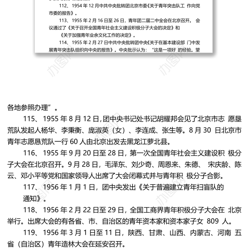 中国青年运动大事记1-398全第二篇：101-200
