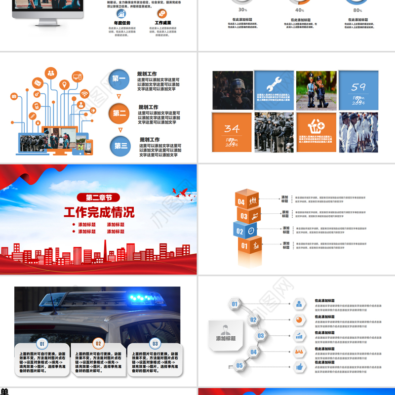 2025警察公安派出所年终总结工作汇报PPT下载