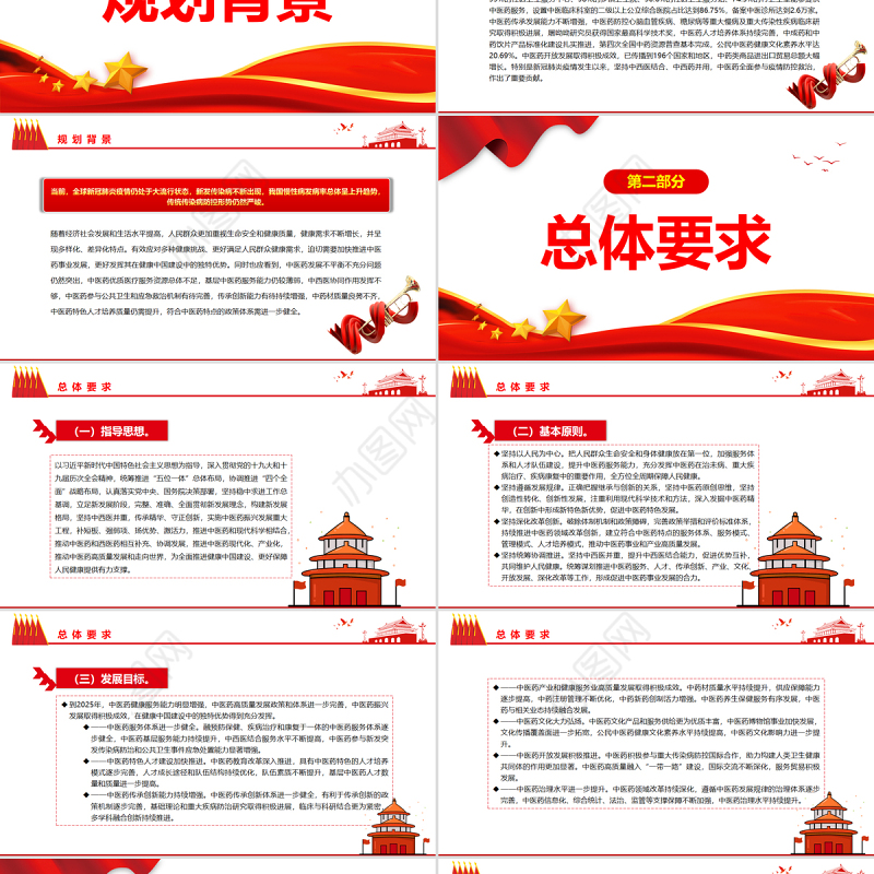 关于印发“十四五”中医药发展规划的通知PPT专题党课课件模板