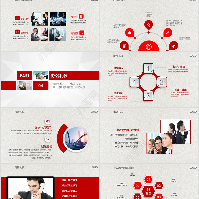 企业员工商务礼仪培训PPT模板