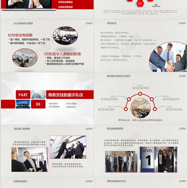 企业员工商务礼仪培训PPT模板