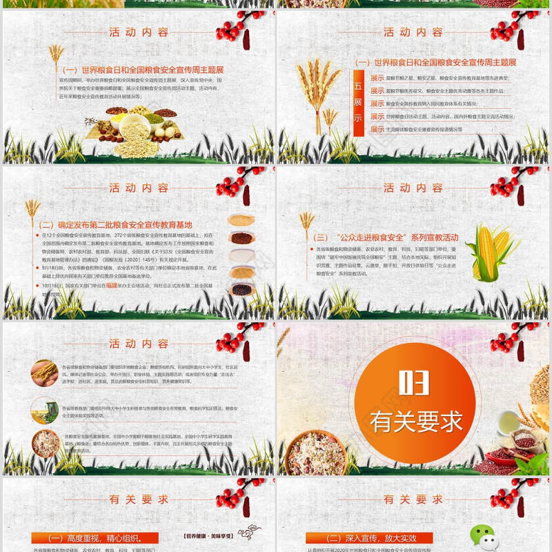 端牢中国饭碗共筑全球粮安世界粮食日宣传周PPT模板