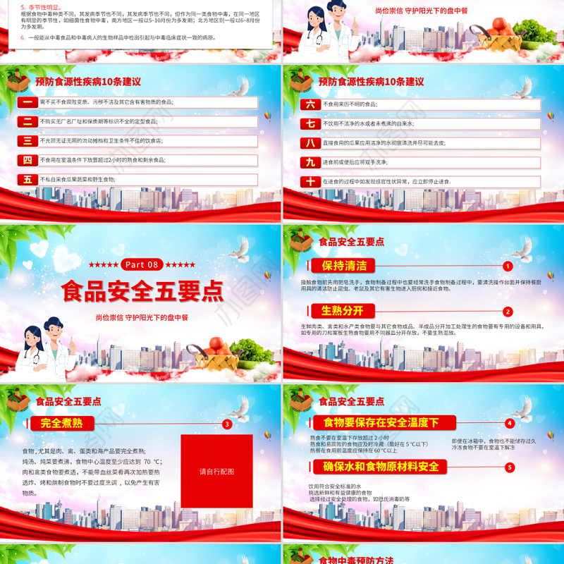 2021全国食品安全宣传周PPT尚俭崇信守护阳光下的盘中餐PPT模板