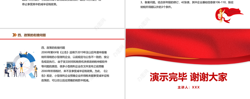 2021小微企业所得税优惠政策解读结合新季报填报PPT专题系列课件模板
