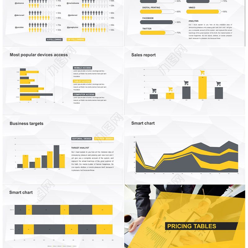 2019橙黑欧美创意商业计划书公司简介PPT模板