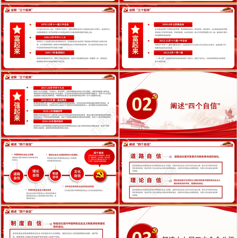 2020党支部党委党组七一建党最新党课我们走在大路上动态PPT模板-含讲稿