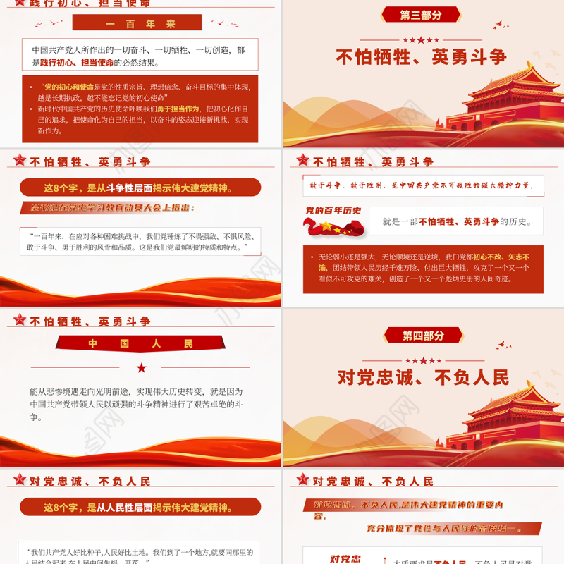 2021伟大建党精神的四个层面PPT庆祝中国共产党建党一百周年专题党课课件下载