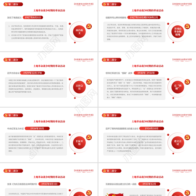 2021学好百年党史凝聚奋斗伟力PPT庆祝建党100周年专题党史学习教育专题辅导党课PPT模板