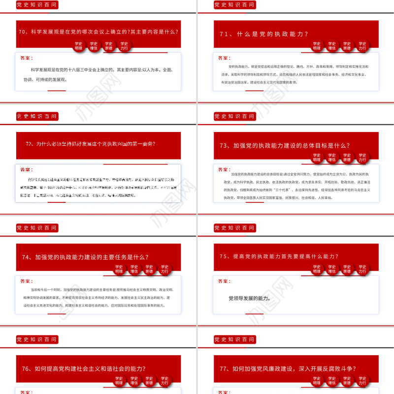 2021党史知识百问百答第二部分PPT建党100周年学党史知党情党建知识党课课件模板下载