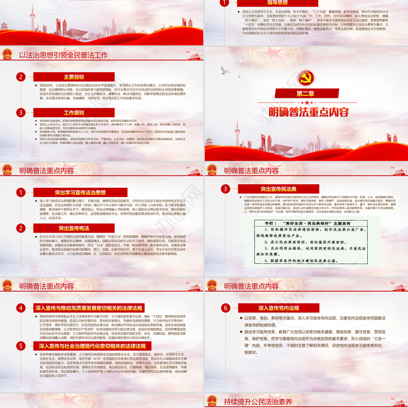 2021关于开展法治宣传教育的第八个五年规划PPT认真贯彻落实学习第八个五年规划课件模板