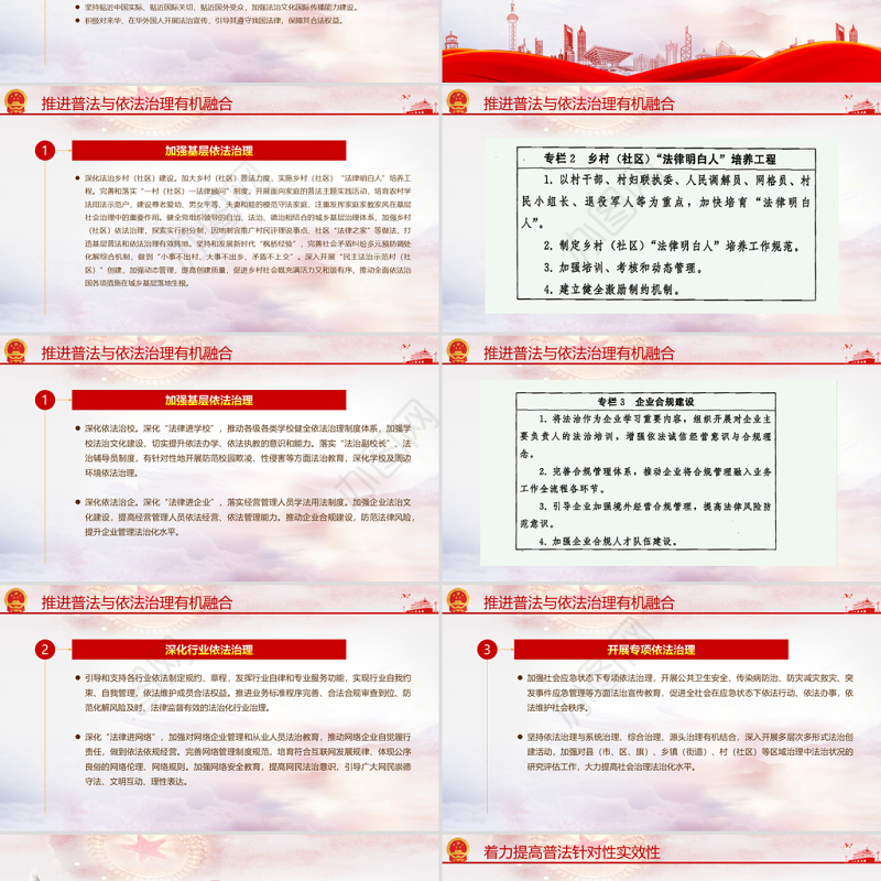 2021关于开展法治宣传教育的第八个五年规划PPT认真贯彻落实学习第八个五年规划课件模板