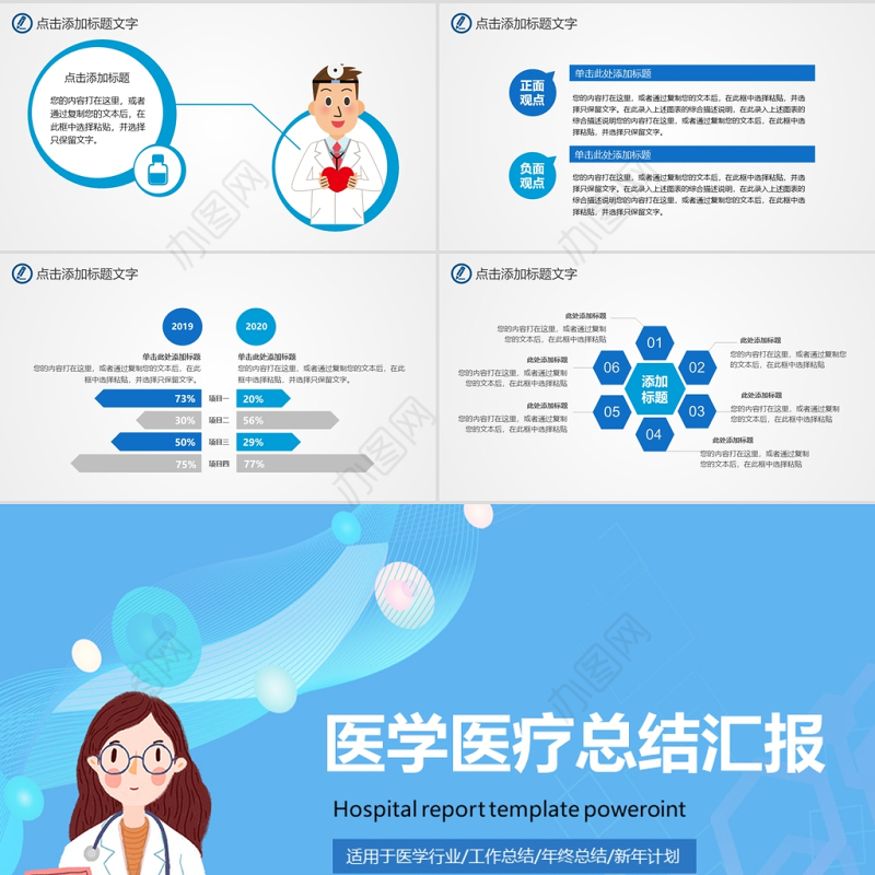 2021医学医疗总结汇报PPT模板