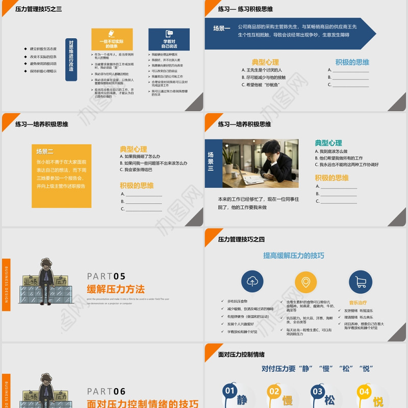 员工压力与情绪培训PPT模板