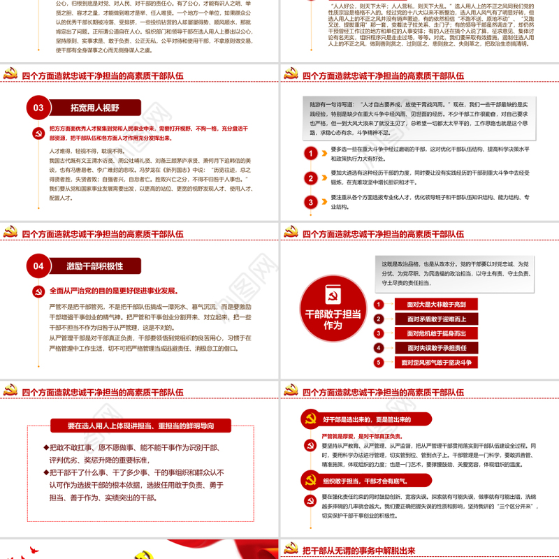 努力造就一支忠诚干净担当的高素质干部队伍党员学习辅导专题党课PPT