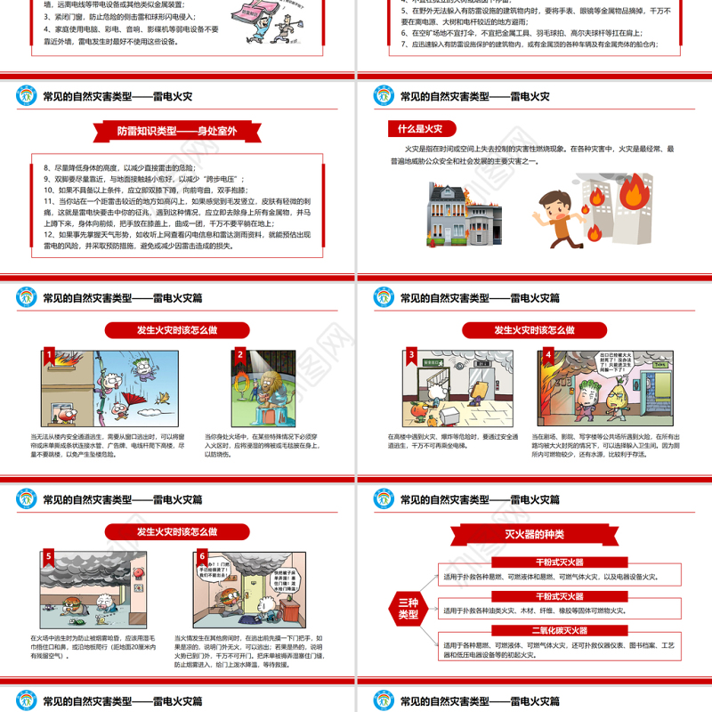 2021防灾减灾日中小学生防灾教育主题班会PPT模板