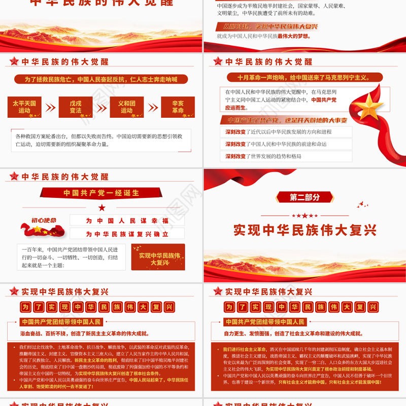 2021庆祝中国共产党成立100周年大会重要讲话PPT七一建党节重点讲话内容解读学习专题党课课件