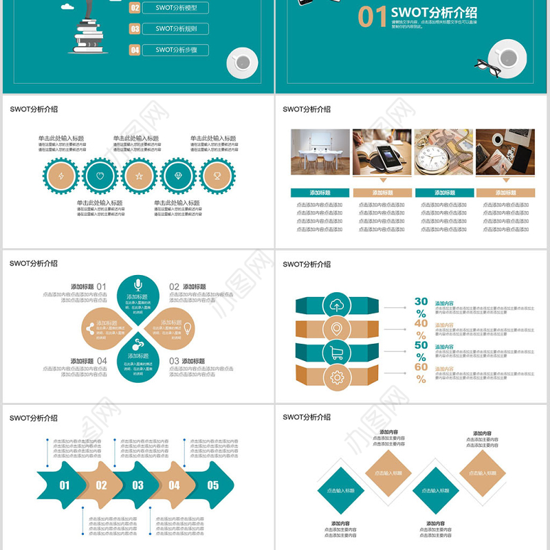 商务SWOT分析动态PPT