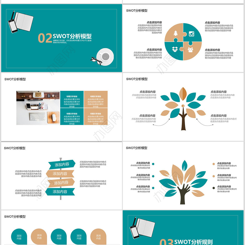 商务SWOT分析动态PPT
