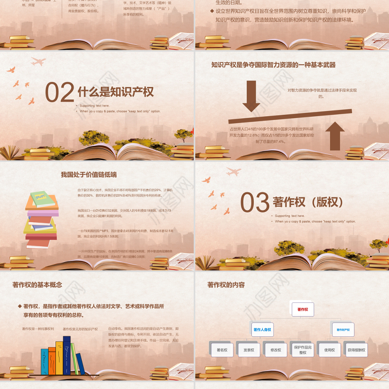 2021知识产权介绍PPT时尚简洁大气宣传模板