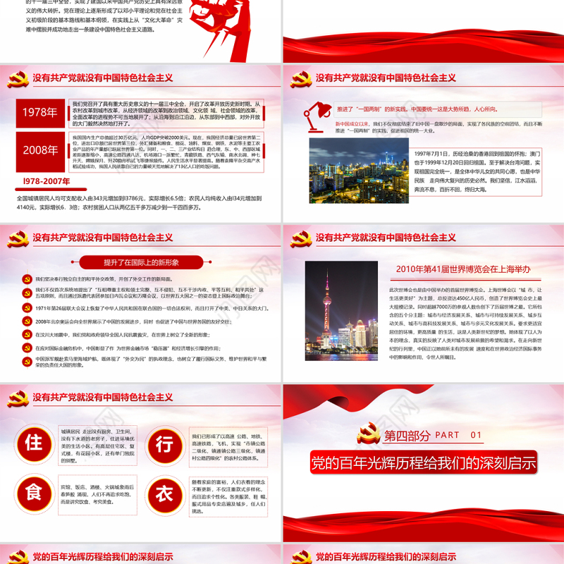2021学党史颂党恩跟党走PPT极简风热烈庆祝中国共产党成立100周年专题党课课件