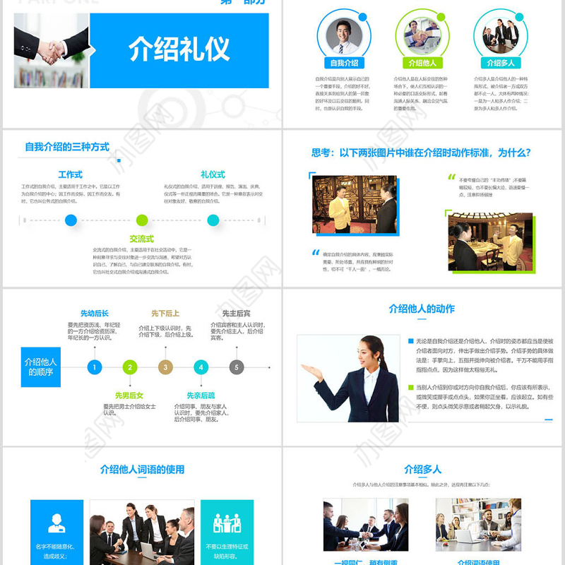 企业商务礼仪知识培训礼仪课程ppt模板