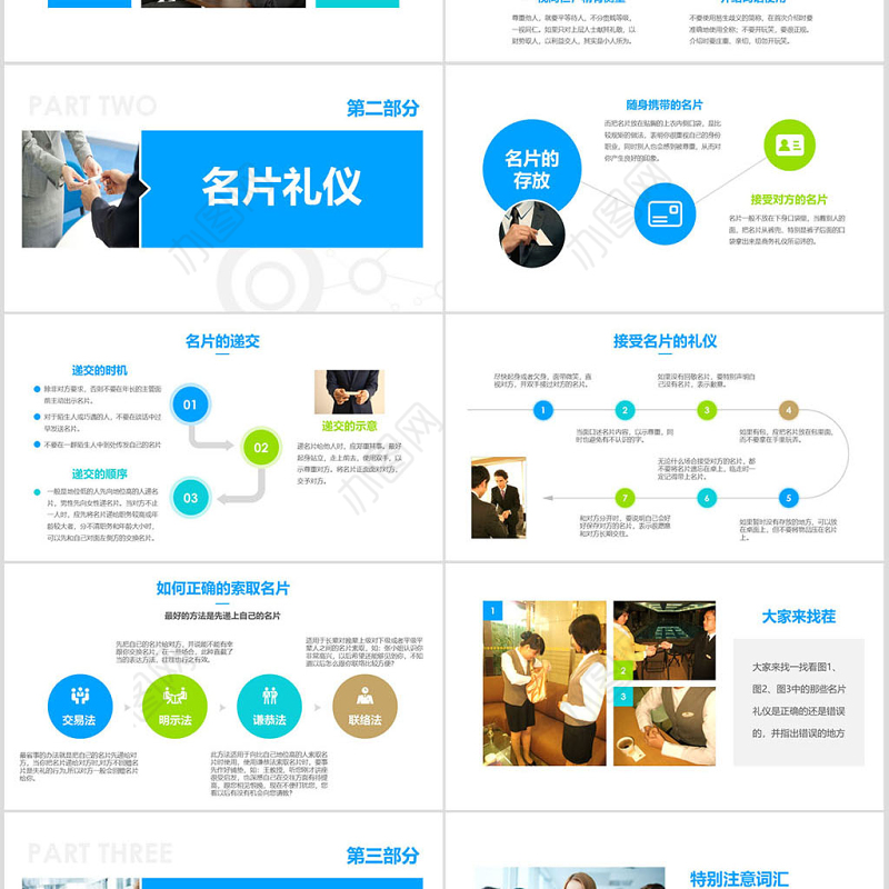 企业商务礼仪知识培训礼仪课程ppt模板