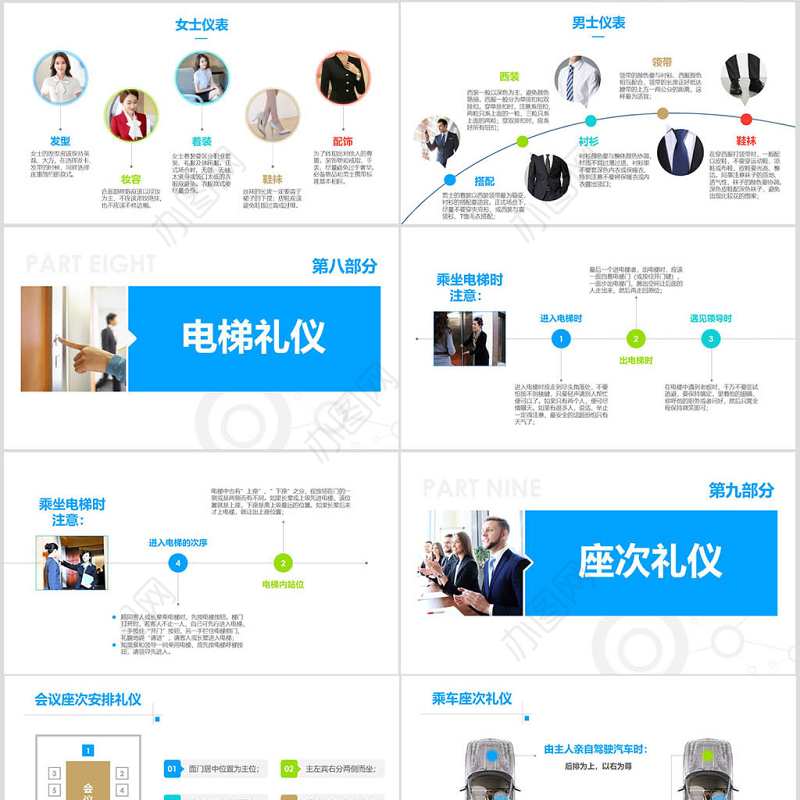 企业商务礼仪知识培训礼仪课程ppt模板
