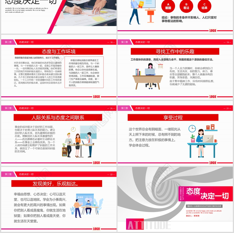 2020态度决定一切PPT模板