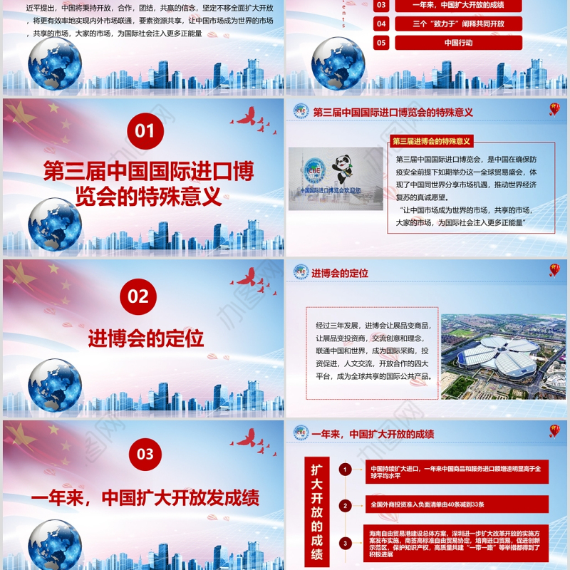 解读第三届中国国际进口博览会开幕式主旨演讲PPT模板