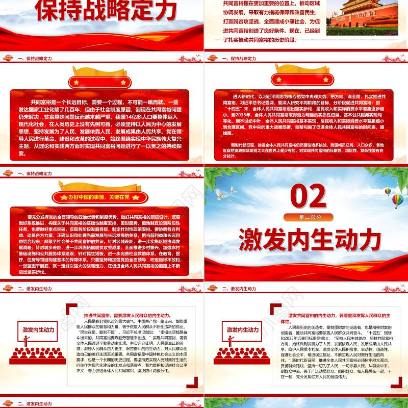 2023新时代推进共同富裕的实践要求ppt精美大气推动全体人民共同富裕基层党组织党支部专题党课学习课件