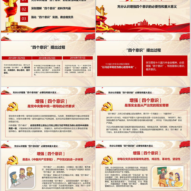 四个意识争做合适共产党员