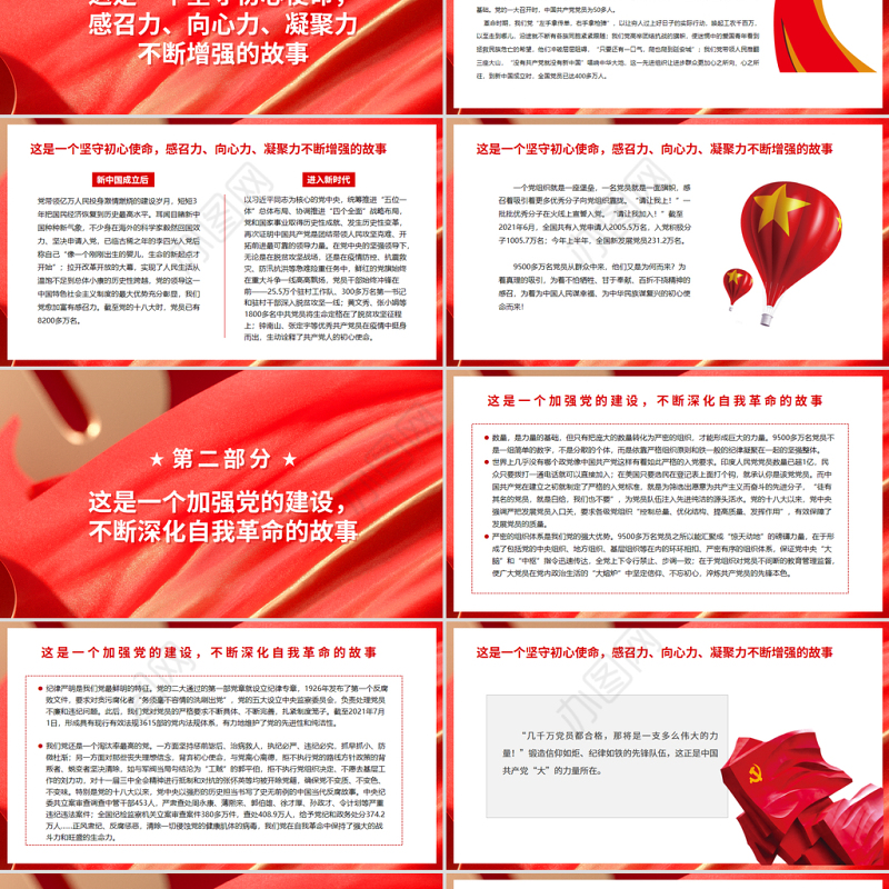 解码9500万党员之“钜”PPT红色大气中国共产党是具有重大全球影响力的世界第一大执政党党员辅导课件