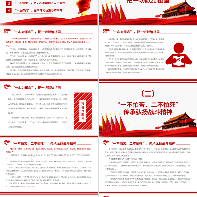 王杰精神述评PPT一心为革命把一切献给祖国一种不同寻常的精神境界党员思想教育党课课件