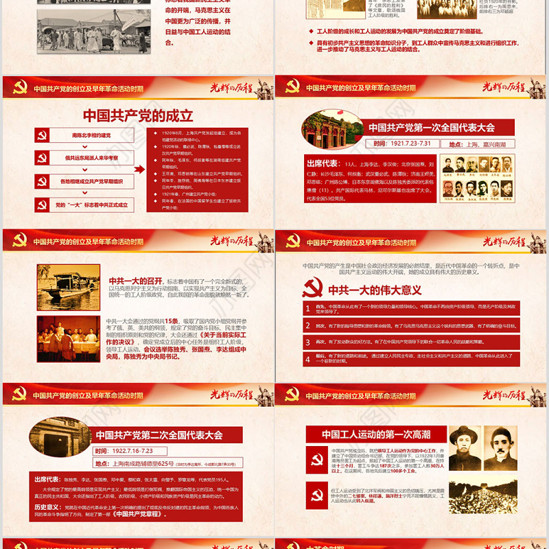 中国共产党建党PPT模板