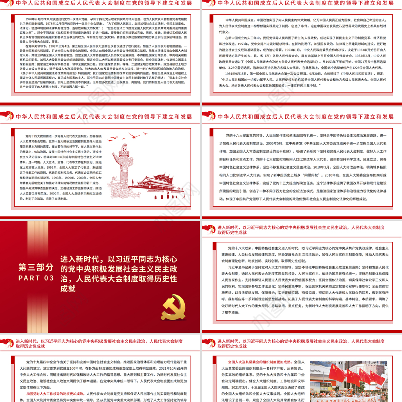 中国共产党与我国的根本政治制度PPT简洁大气人民代表大会制度就是深深扎根于中国社会土壤的具有中国特色的社会主义政治制度党课