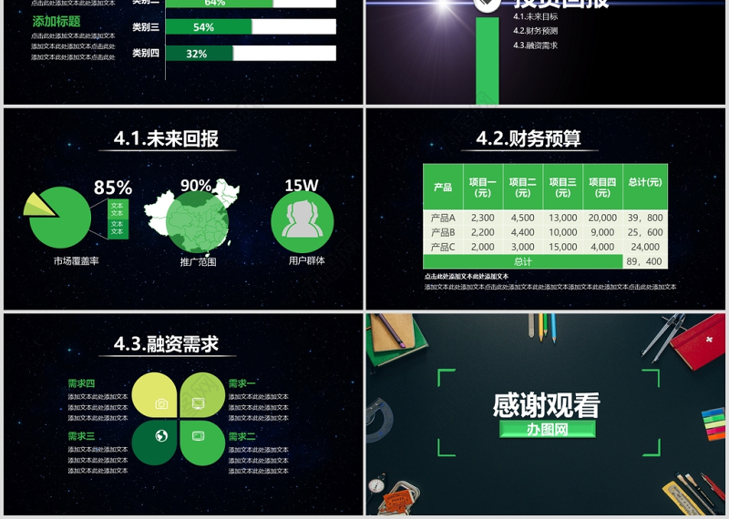 商业计划书营销策划书ppt模板幻灯片下载