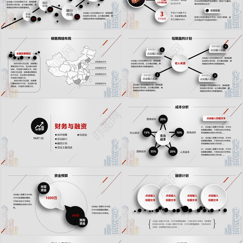 时尚风格创业计划书项目融资合作PPT