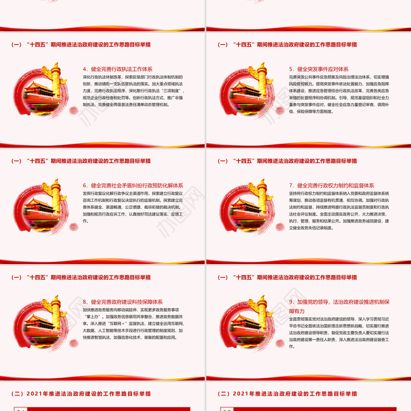 2021法治政府建设PPT2021年度XX市法治政府督察自查报告党课课件